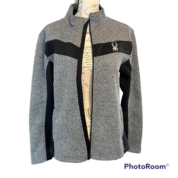 Spyder Men's Ray Full Zip Jacket Charcoal Heather Small - Picture 4 of 13